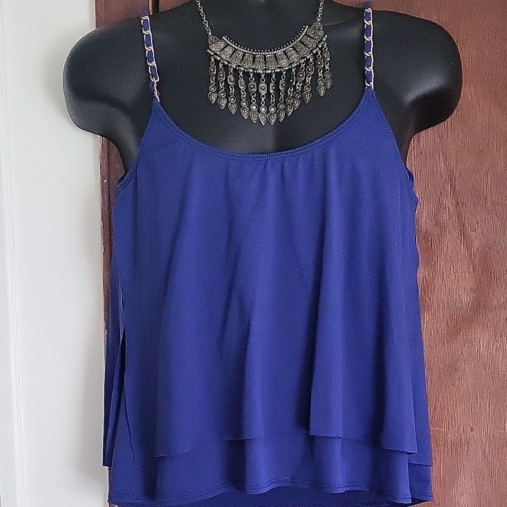 Michael Kors Royal Blue Layered Camisole